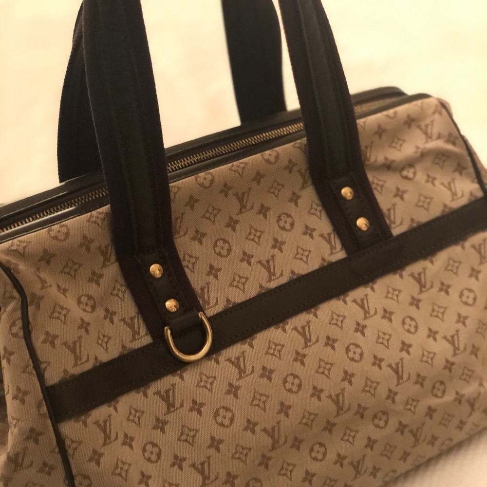 Auth Louis Vuitton Josephine GM Lin Satchel